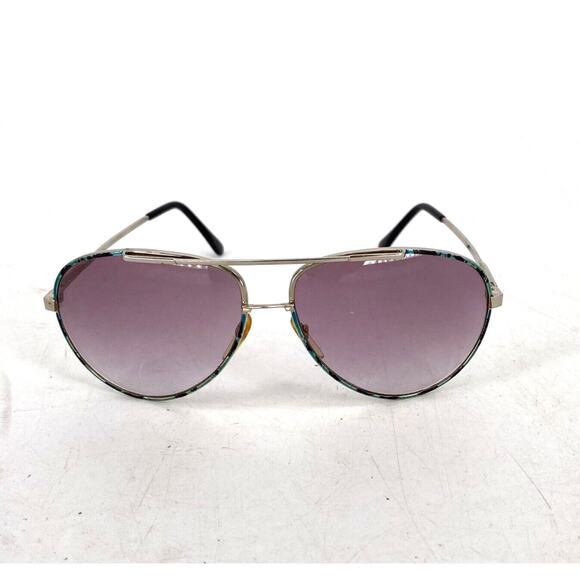 Opti Ray Accessories - Vintage Opti Ray Aviator Sunglasses Turquoise Crackle Frame Gradient Lens